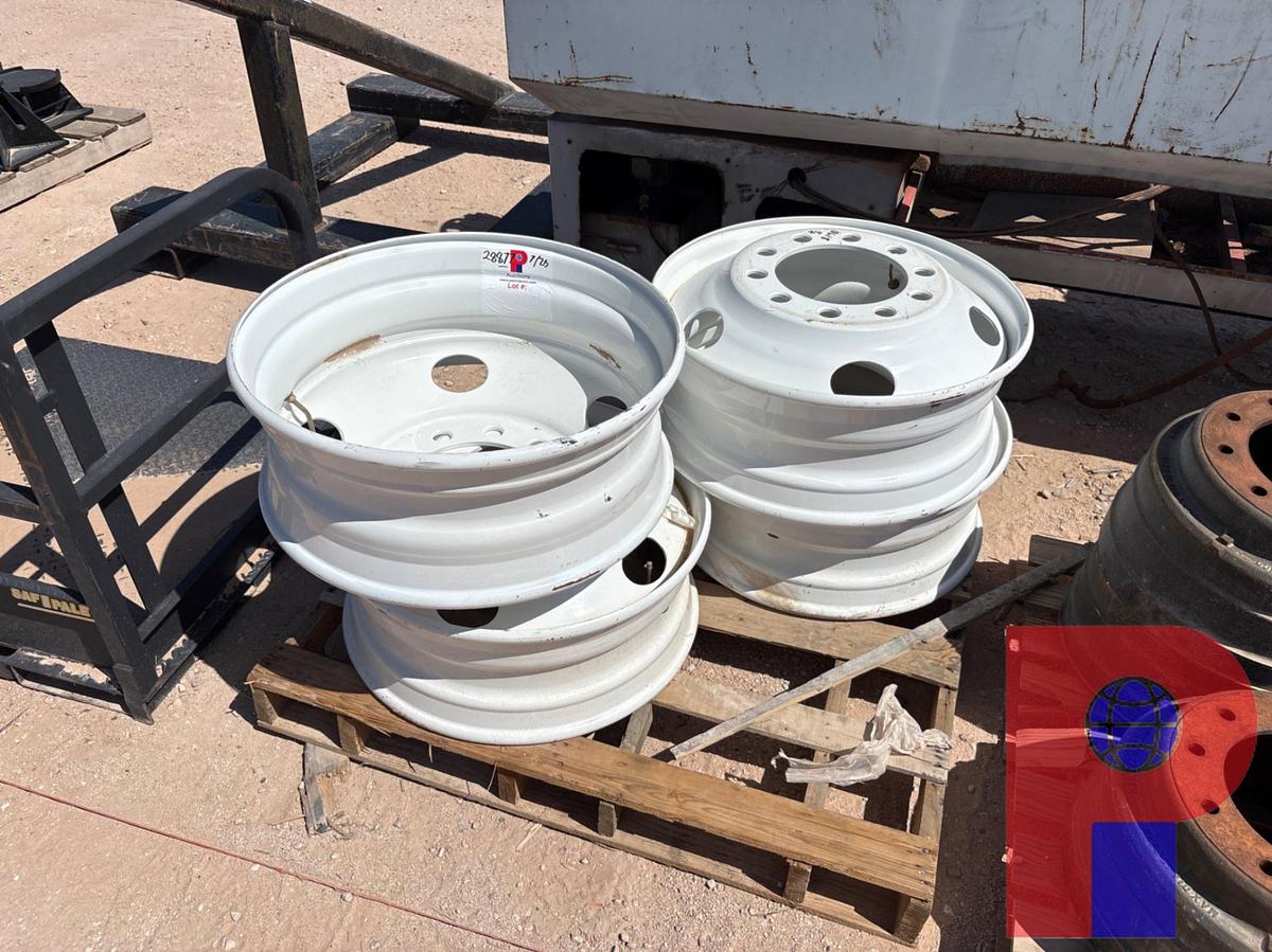 Used (4) 24.5X8.25 TRUCK WHEELS