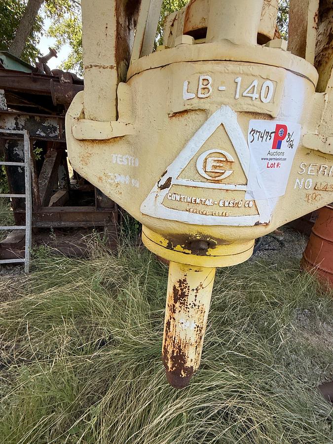 Used CONTINENTAL EMSCO LB-140-TON ROTARY DRILLING SWIVEL