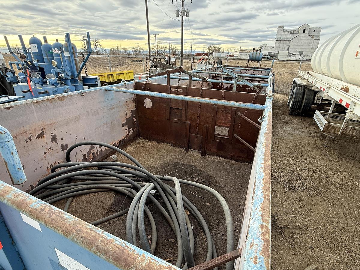 Used 36’L X 93”W X 4’H 3-COMP REVERSE PIT W/ IRON RACK,