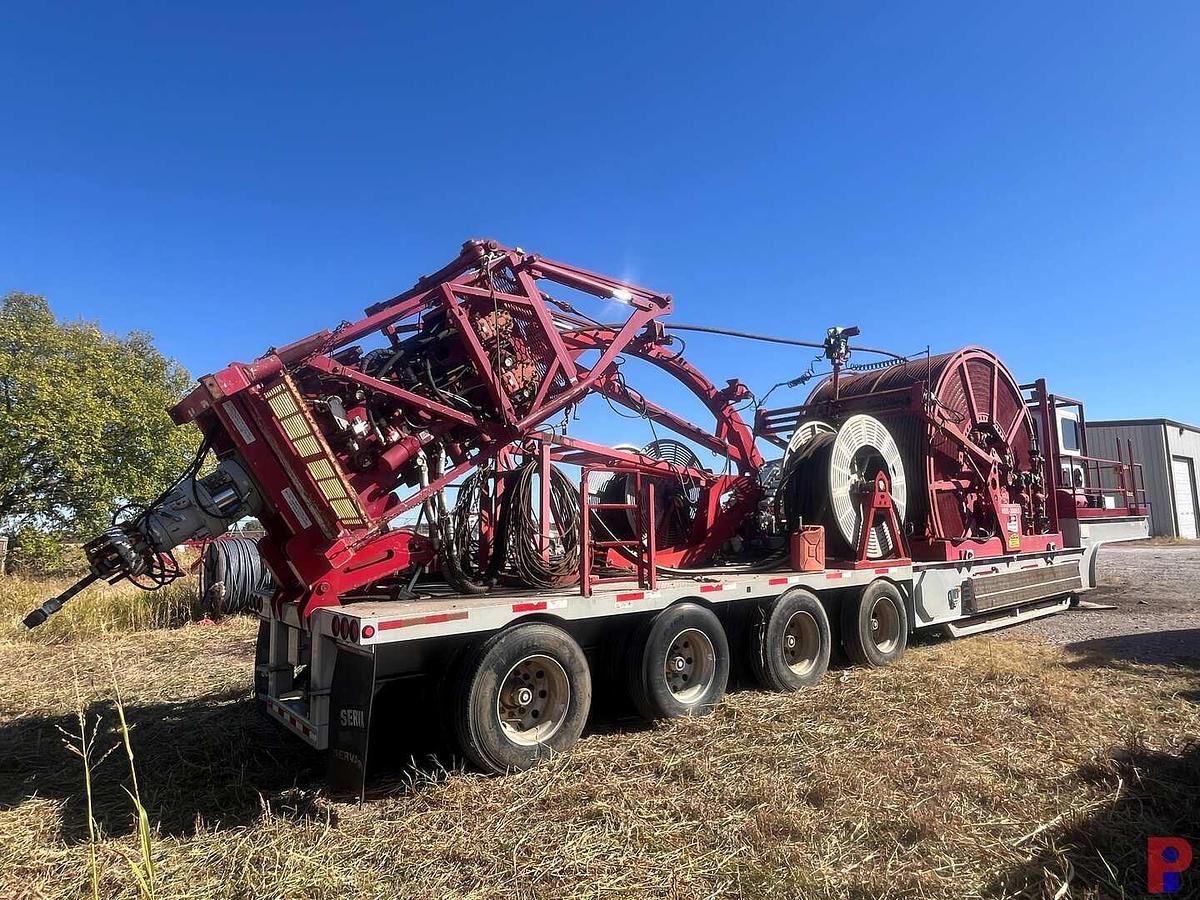 Used 2014 SERVA GROUP 2” 4-AXLE COIL TUBING TRAILER W/ HR6100 INJECTOR HEAD