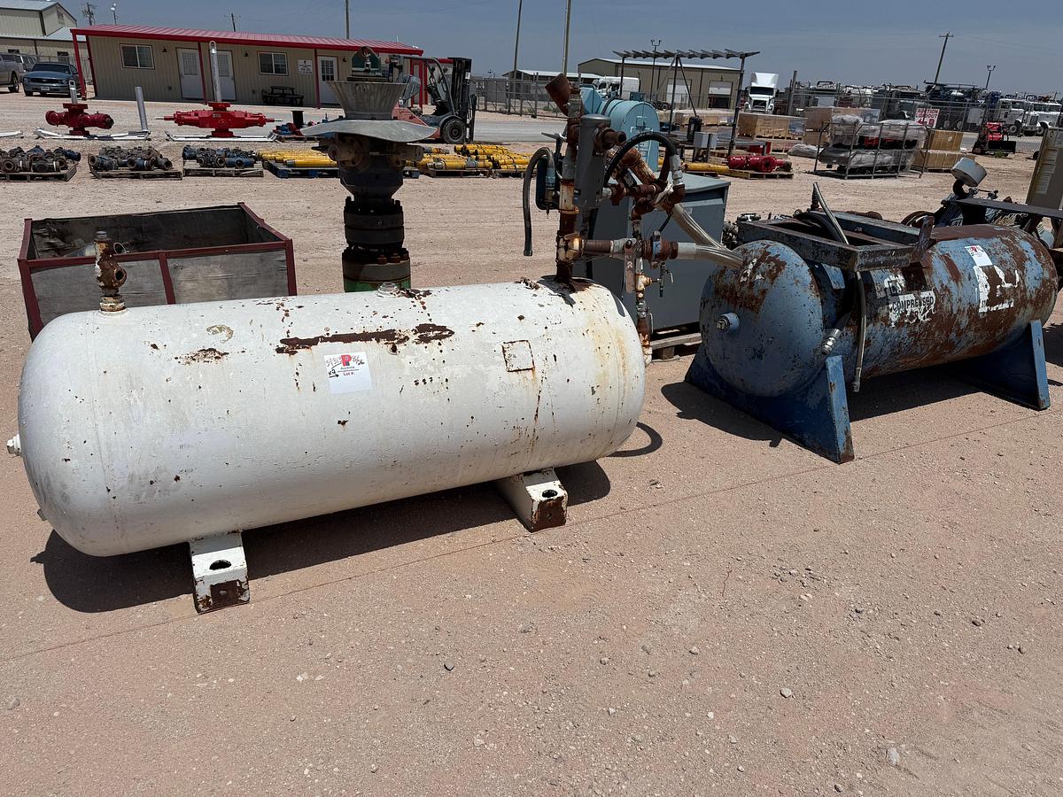 Used (2) STEEL AIR TANKS (1) 220 GAL & (1) 240 GAL