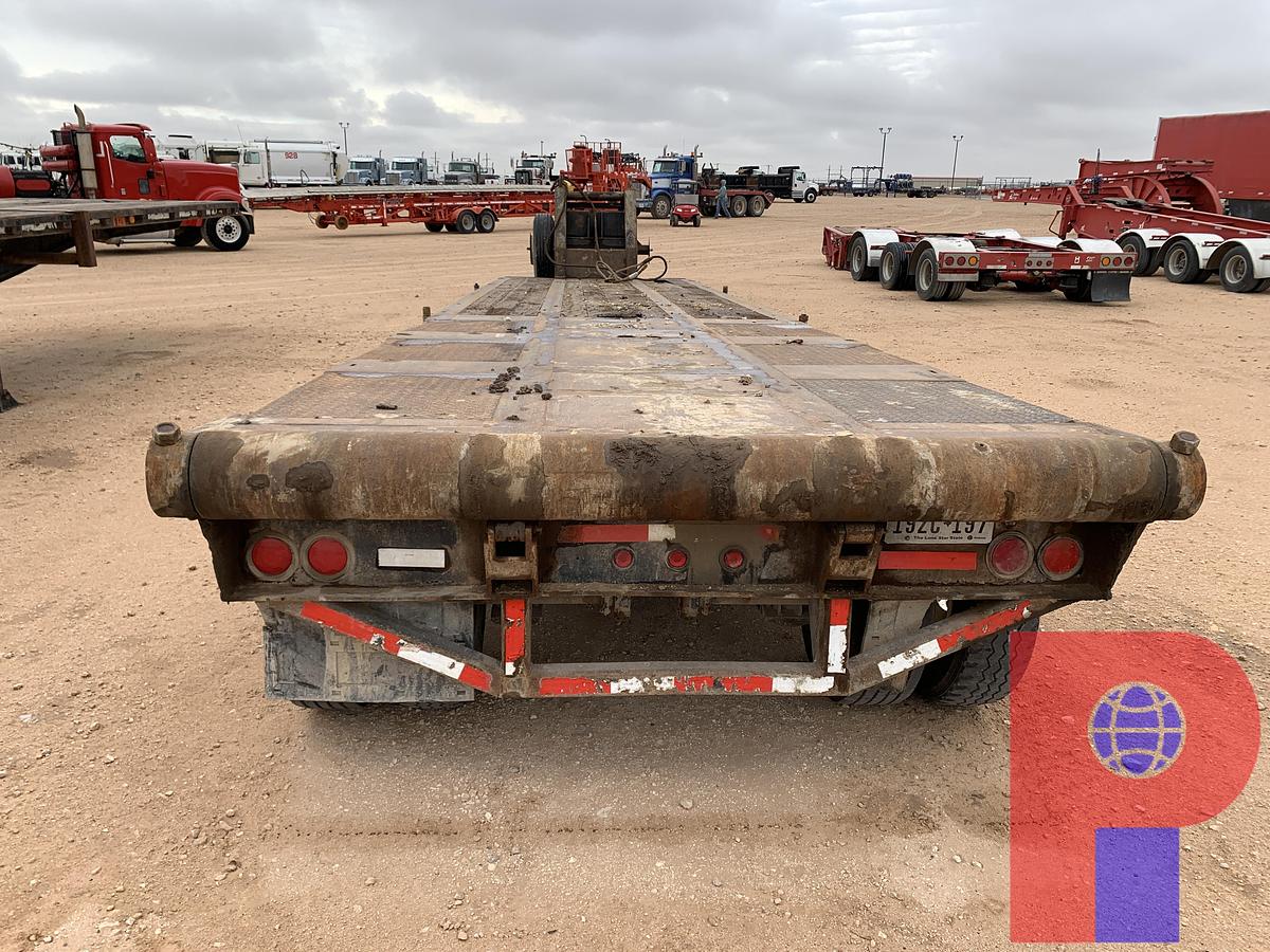 Used 2006 AZTEC 34’ x 96” Lowboy Trailer w/ Rolling Tailboard