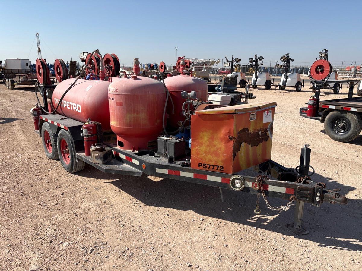 Used 2017 SAGE OIL VAC 14’ X 5’ T/A BUMPER PULL LUBE TRAILER