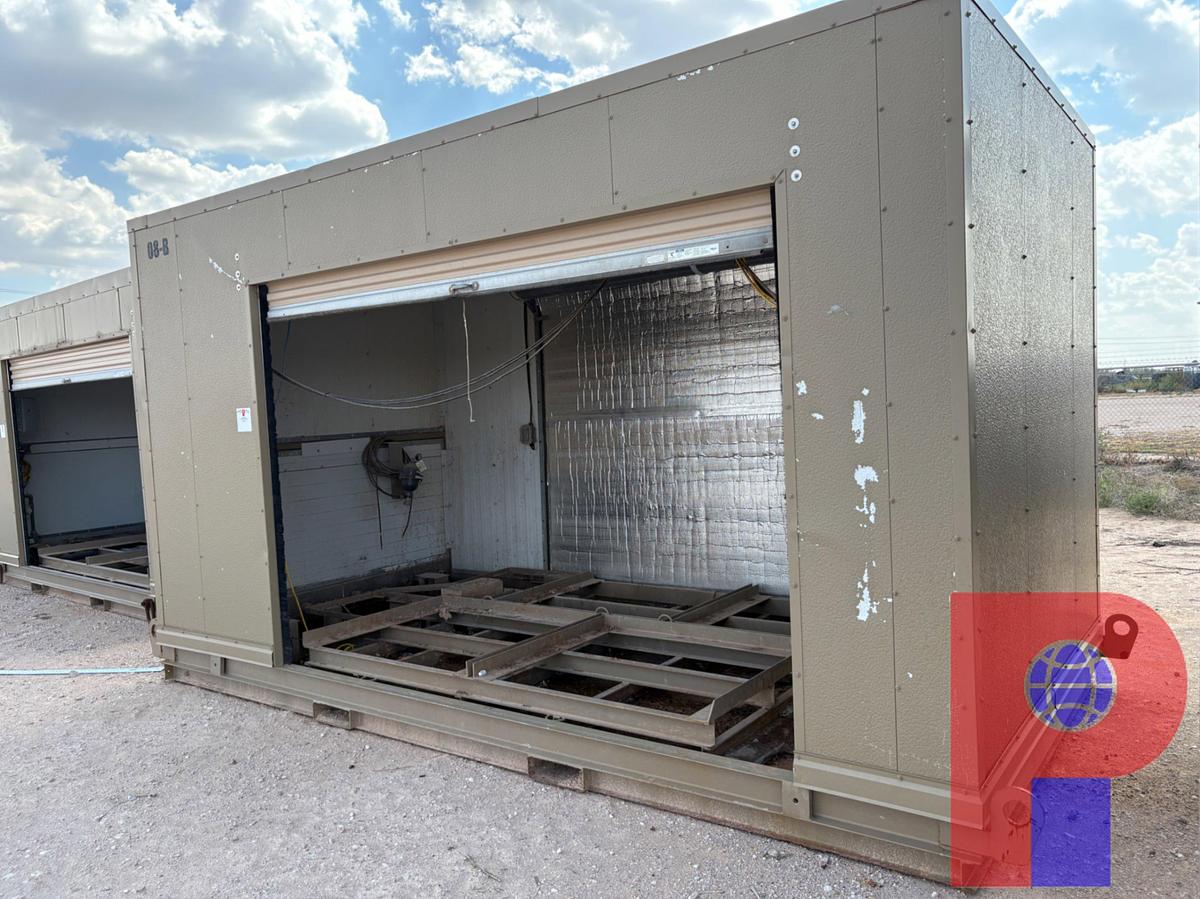 Used 16’L X 8’4”W X 9’8”H 2-DOOR CHEM SHED