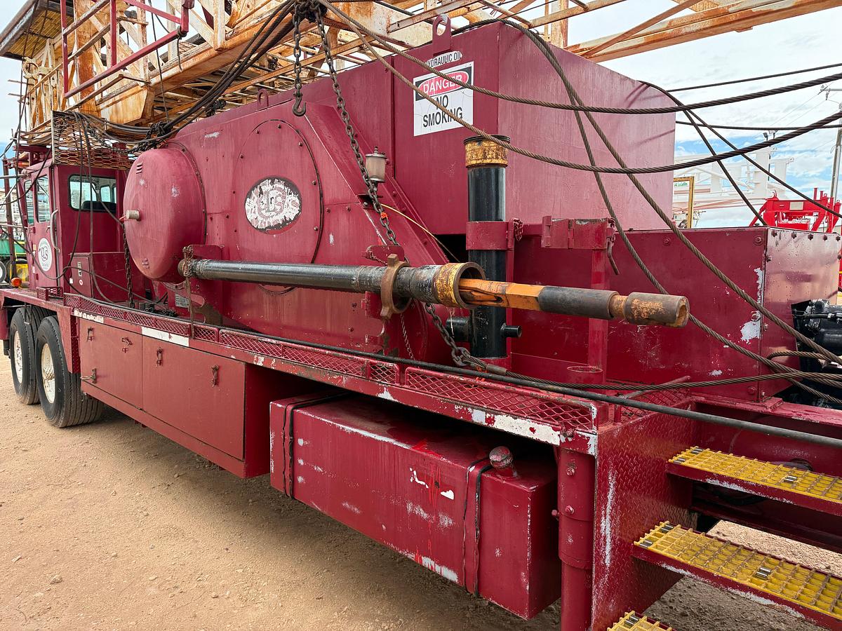 Used 1980 COOPER LTO-350 DD 96'-205K 4-AXLE DRIVE-IN WELL SERVICE WORKOVER RIG