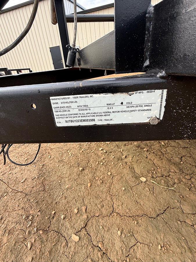 Used 2014 TIGER TRAILERS 12' X 6' T/A BP UTILITY TRAILER