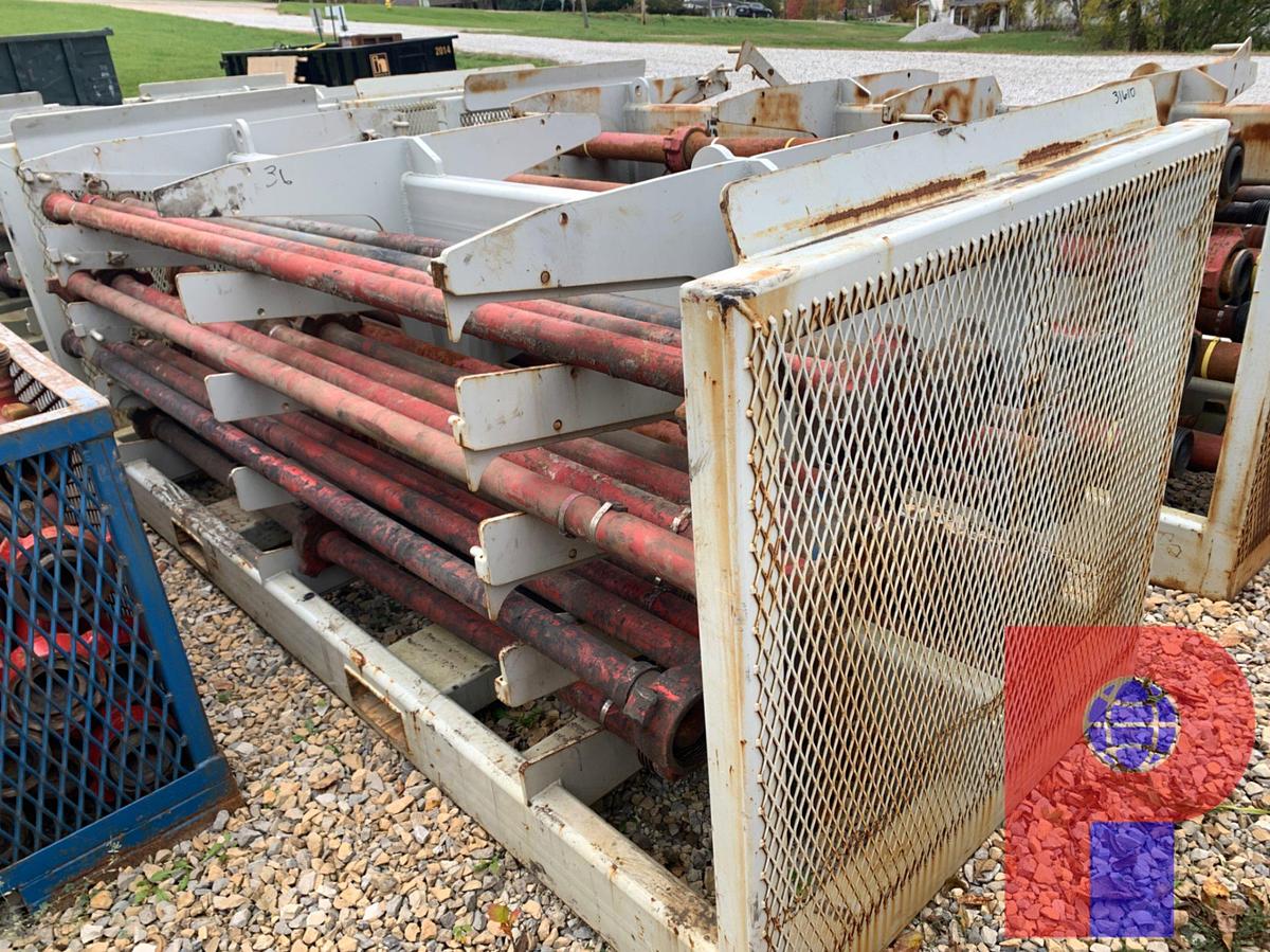 Used (36) JTS. OF 2” FIG 1502 15K WP FLOW IRON ON TRANSPORT RACK