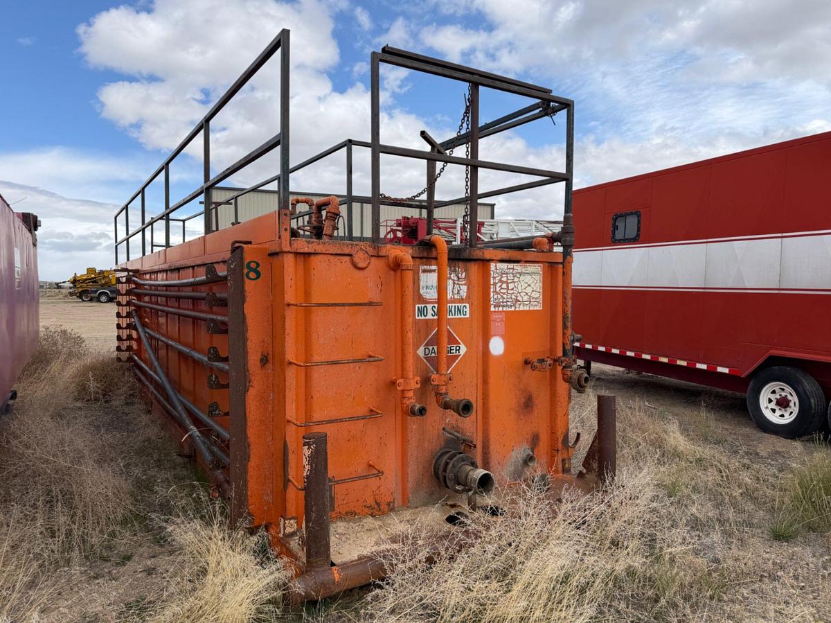 Used 35’x7x5h 3 comp. Open Top Pit