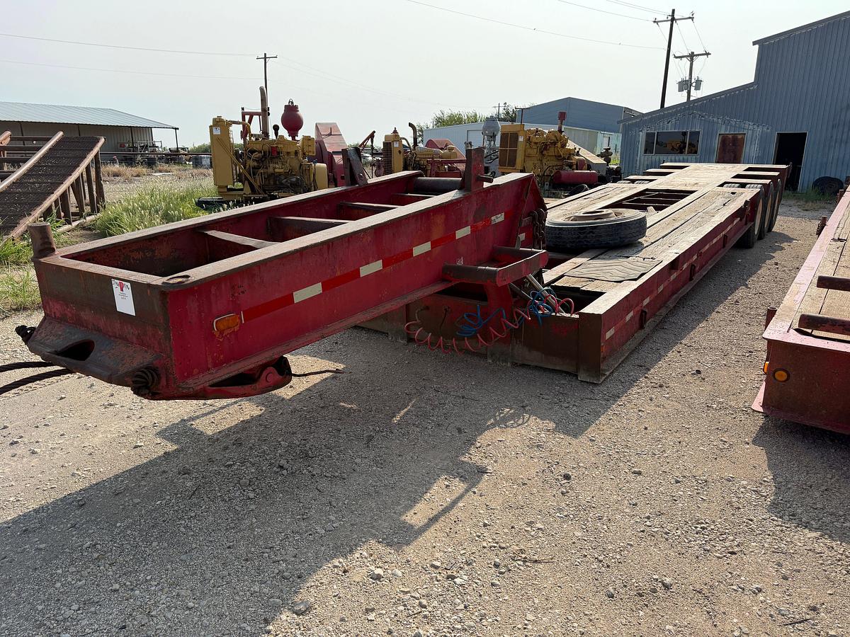 Used 1980 AZTEC 45’ X 96” 3-AXLE 50 TON LOWBOY TRAILER