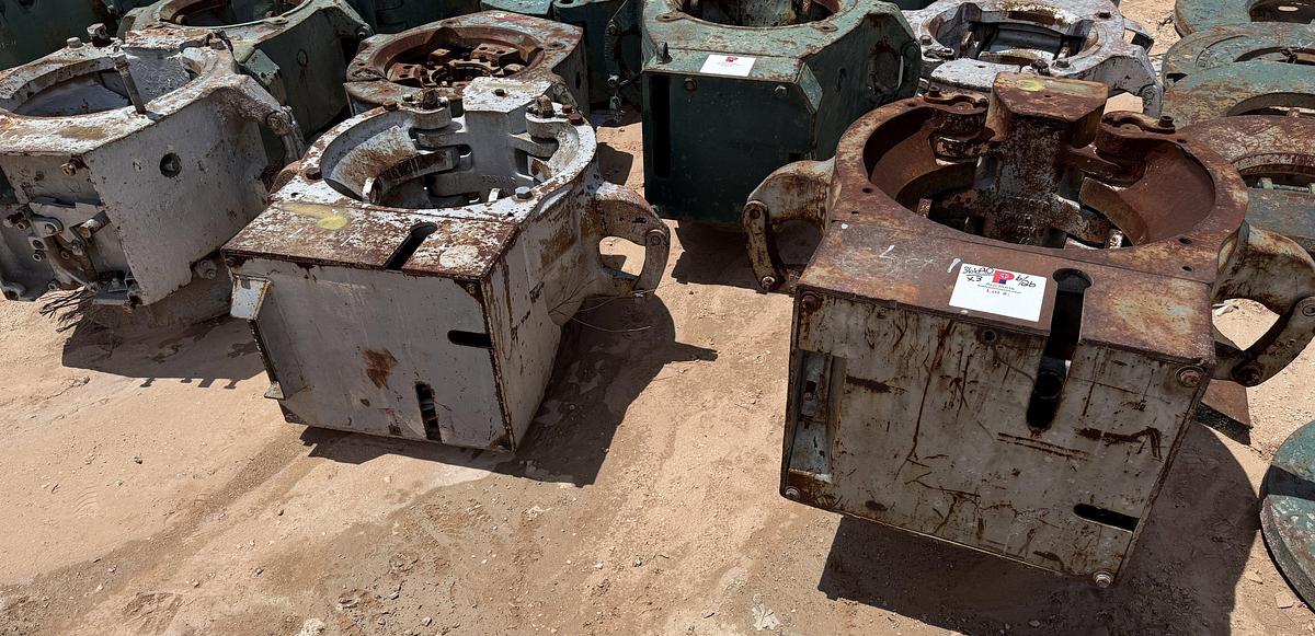 Used (3) BJ 175-TON SLIP TYPE SPIDER CASING ELEVATORS