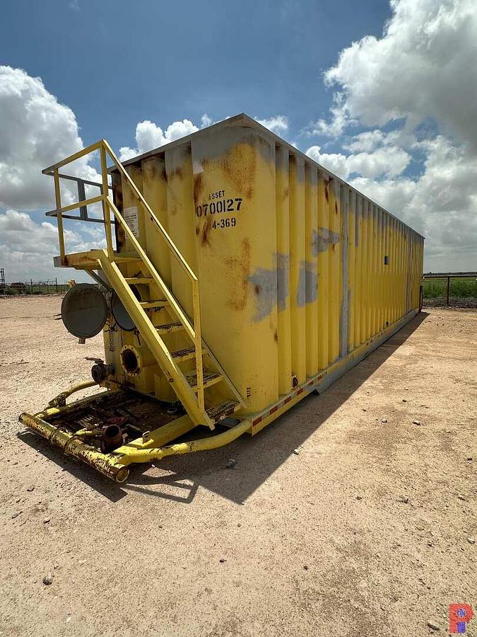 Used 500 BBL. WHEELED WEIR TANK W/ LINER