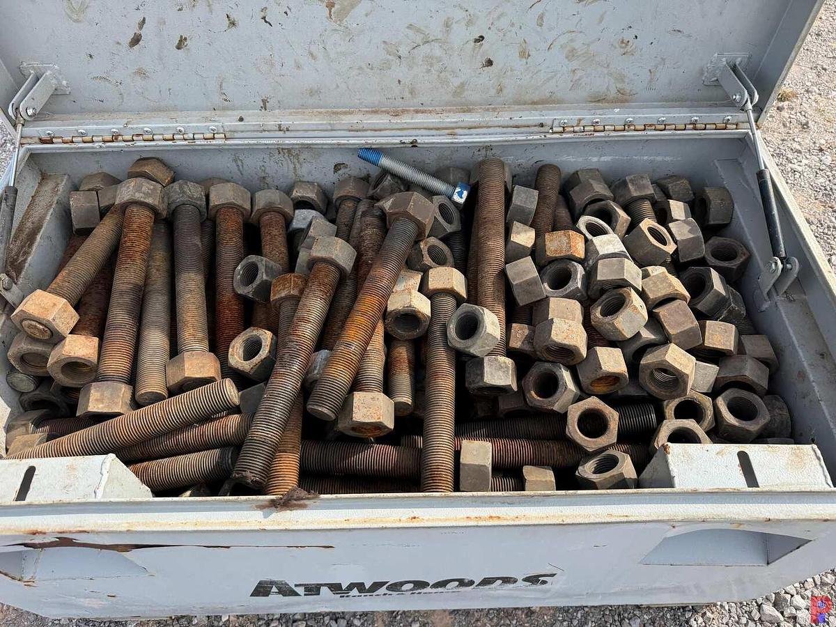 Used (2) JOB BOX W/ 1-1/2” X 12” & 1-3/4” X 12” NUTS & STUDS
