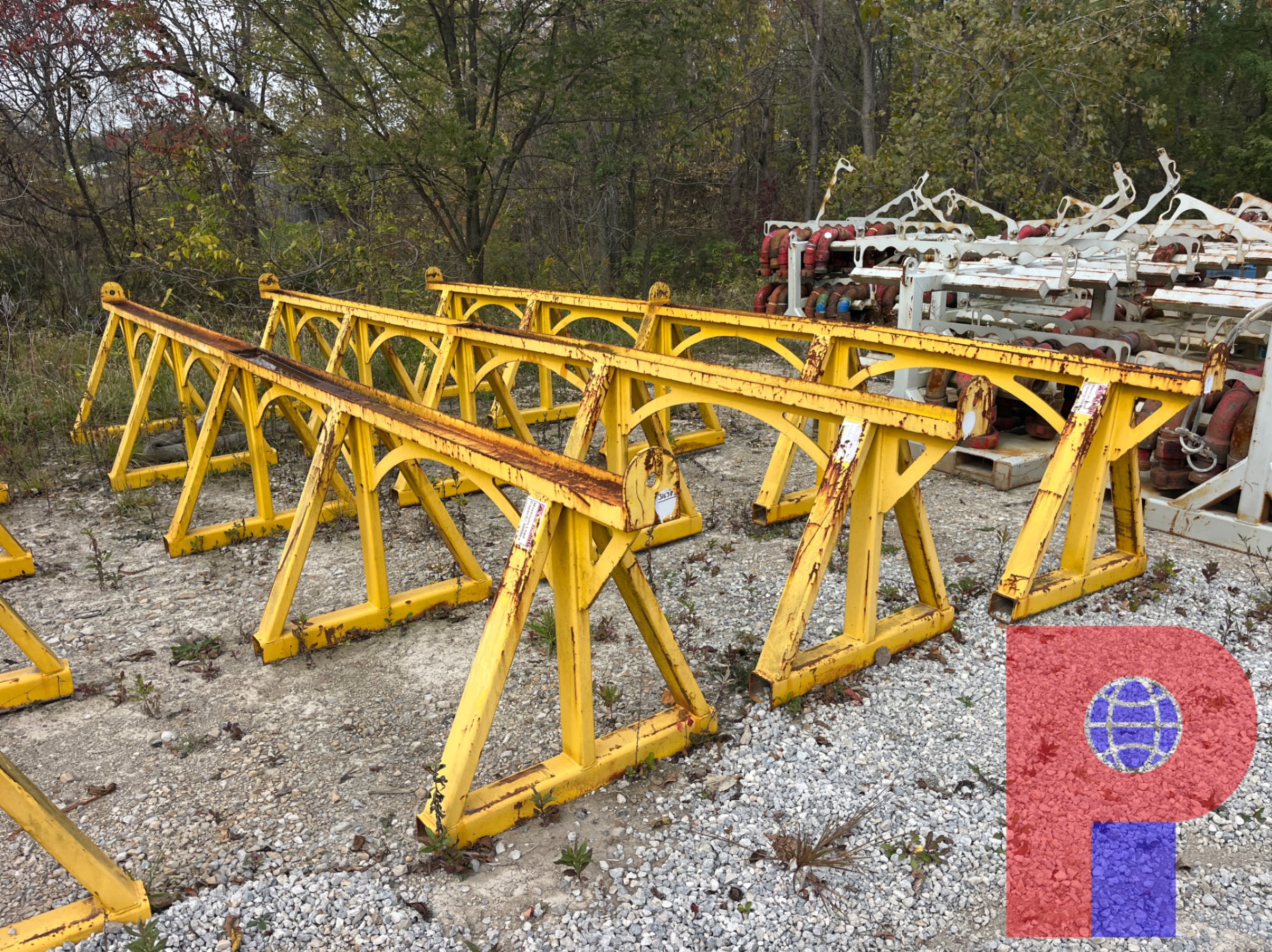 Used (3X$) 20’X36” TRIANGLE PIPE RACKS