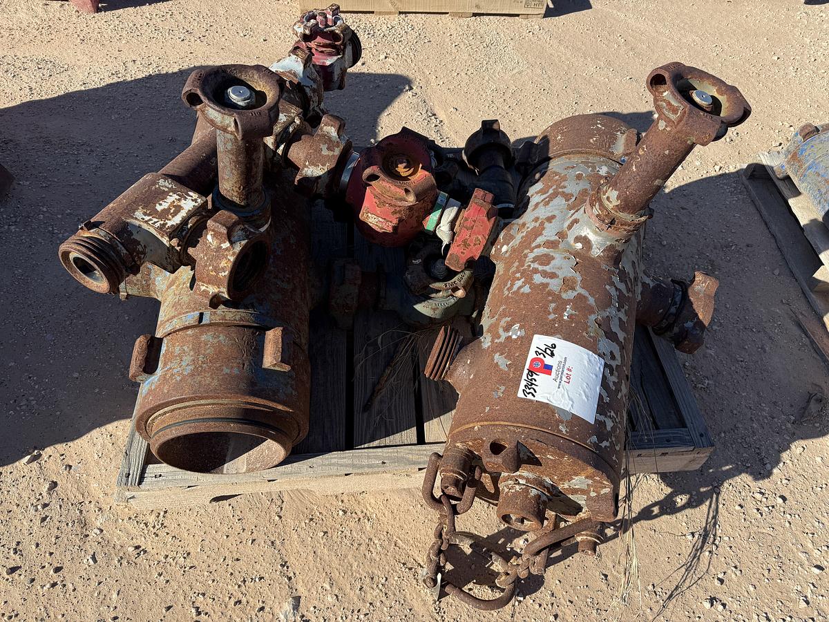 Used (2) MULTI-SIZE SINGLE PLUG CEMENT HEADS