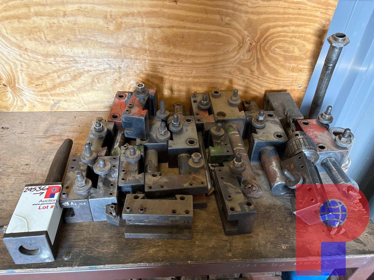 Used LOT OF ASSORTED SIZE TOOL HOLDERS & BORING BARS FOR LATHE
