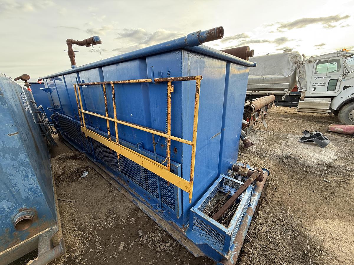 Used 18’L X 6’W X 6’H 2-COMP REVERSE PIT W/ CATWALK, GAS BUSTER, HOSE RACKS,