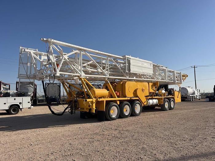 Used 1981 FRANKS 1287 DD 96’-215K 5-AXLE WELL SERVICE WORKOVER RIG TX PLATE 59P 355