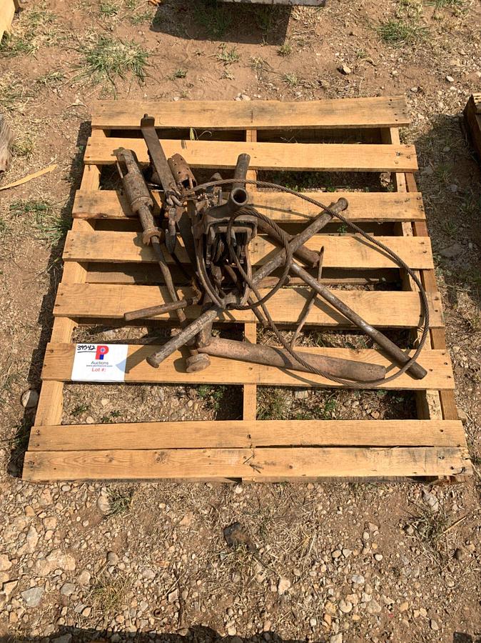 Used (7) Pallets of Cam Parts, Exhaust, Come Along, Rig Lights, And Hydraulic Hoses