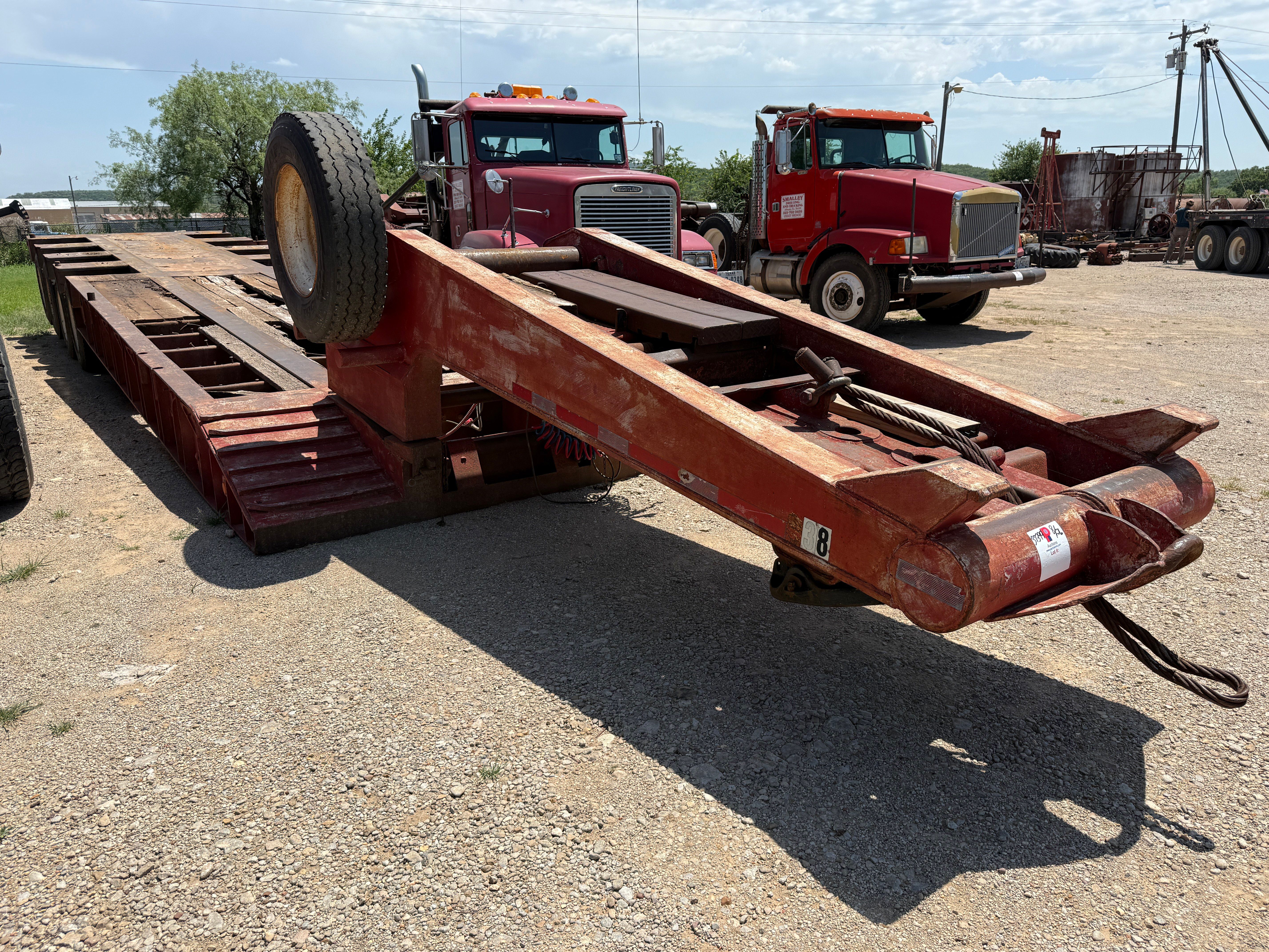 Used 1982 AZTEC 50’ X 108” 4-AXLE MECH RGN LOWBOY TRAILER