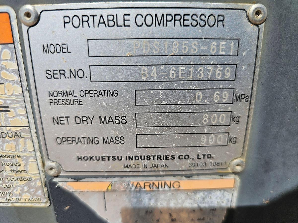 Used 2021 ALLIANCE NORTH AMERICA AIRMAN PDS185S-6E1 S/A TOWABLE AIR COMPRESSOR