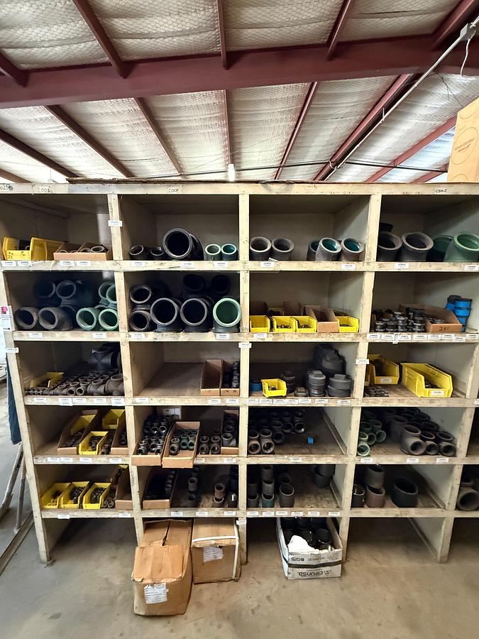 Used SECTION OF (150+) STD 1/4” THRU 3” PIPE ELS, TEES, COLLARS, Etc., SOME COATED