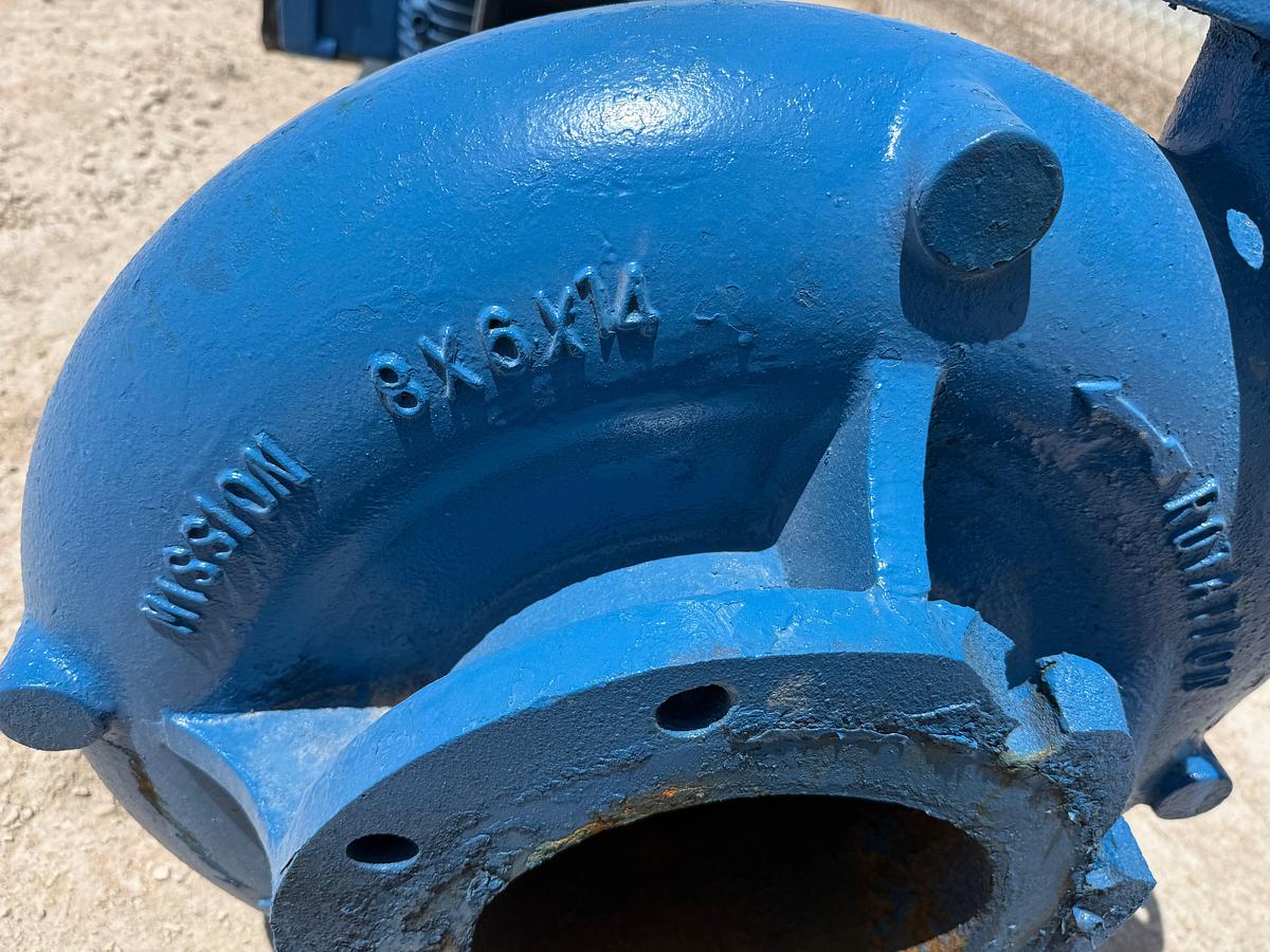 Used MISSION MAGNUM 8x6x14 CENTRIFUGAL PUMP P/B 60-HP ELECTRIC MOTOR