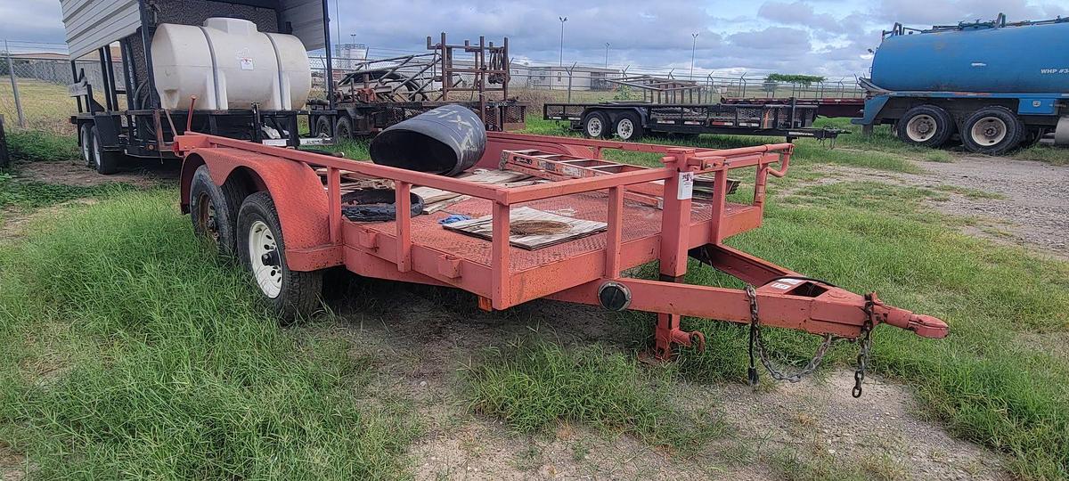 Used 2018 SHOP 12’ X 82” T/A BP STEEL BED UTILITY TRAILER