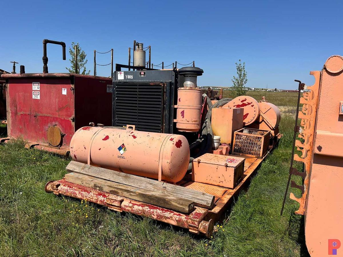 Used GARDNER DENVER PAH 5K TRIPLEX WELL SERVICE PUMP P/B DETROIT 8V92T ALLISON TRANS, SKIDDED