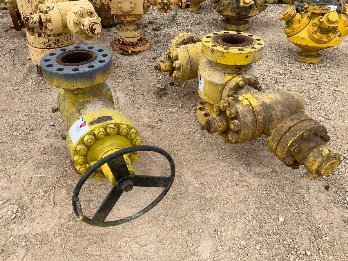 Used (1) 7-1/16 10k Fluid Cross w/ (5) 4” to 7-1/16” 10k Gate Valves