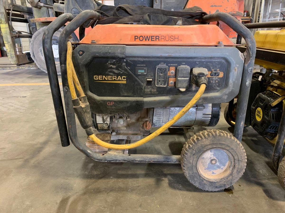 Used Generac GP 6500, and Champion Gobal Power Gas Generators