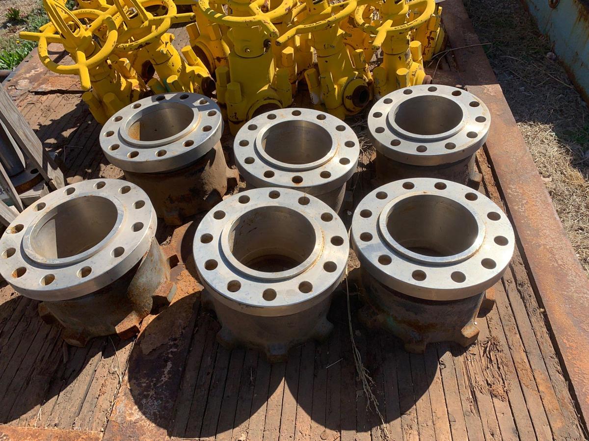 Used (6) 12 Hole Stainless Flange Assemblies 8 3/4” ID
