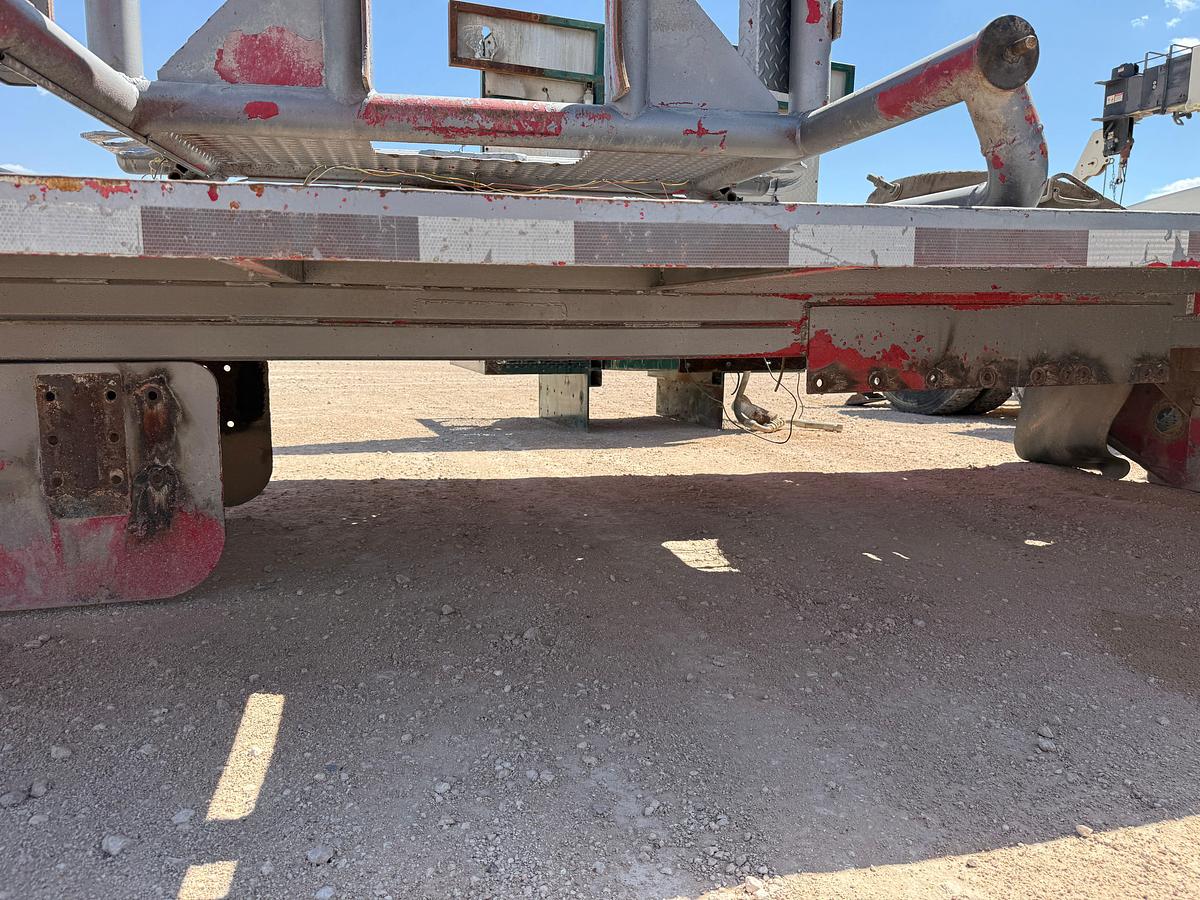 Used 16’L x 96”W HD STEEL WINCH BED W/ HEADACHE RACK F/ WINCH, ROLLING TAILBOARD, & AIR SLIDE FIFTH WHEEL