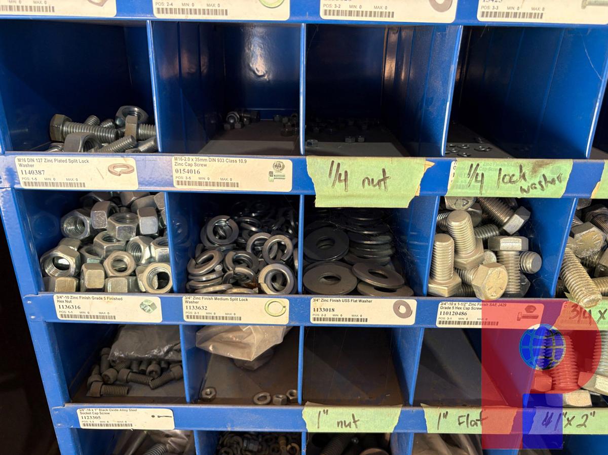 Used (2) FASTENAL 34” X 12” X 42” BOLT BINS W/ CONTENTS