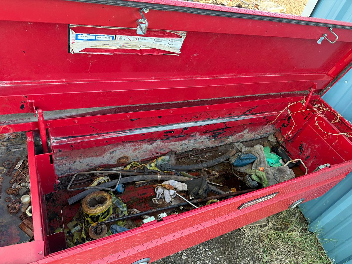 Used 31”L X 60”W L-SHAPE FUEL TANK & TOOL BOX
