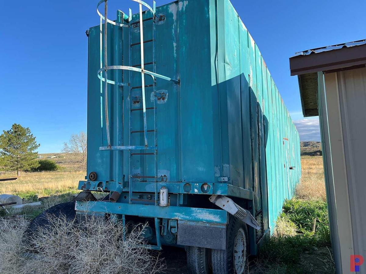 Used 35’L X 8’W SINGLE AXLE FRAC TANK CONVERTED TO STORAGE ROOM