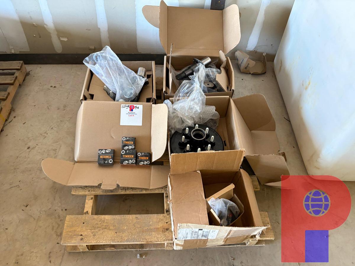 Used (3) TRURYDE 8-LUG WHEEL HUBS W/ BEARINGS & (2) SPINDLES