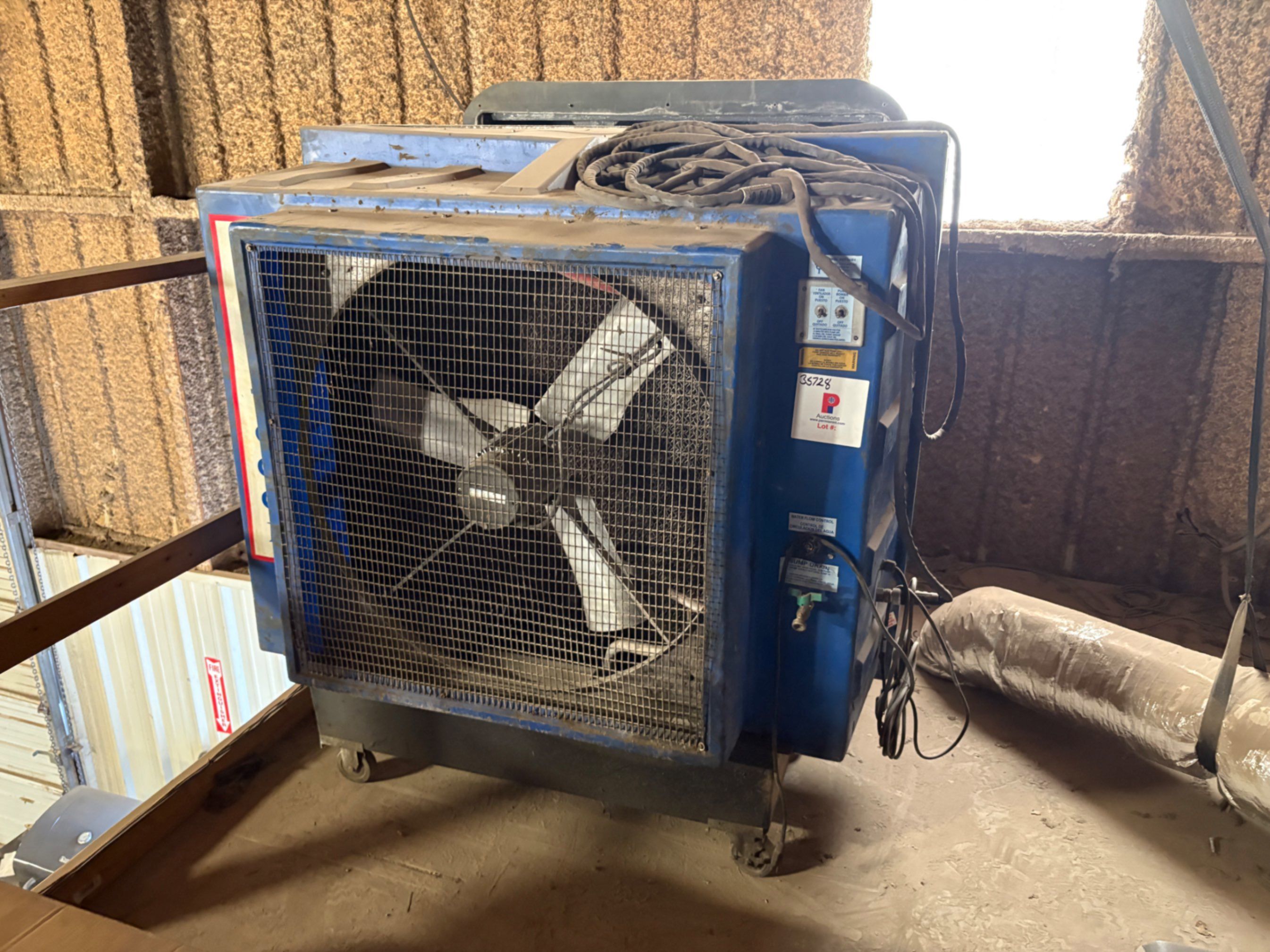 Used Quiet cool QC36D1 water cooled shop fan & incomplete port-a-cool shop fan w/ parts