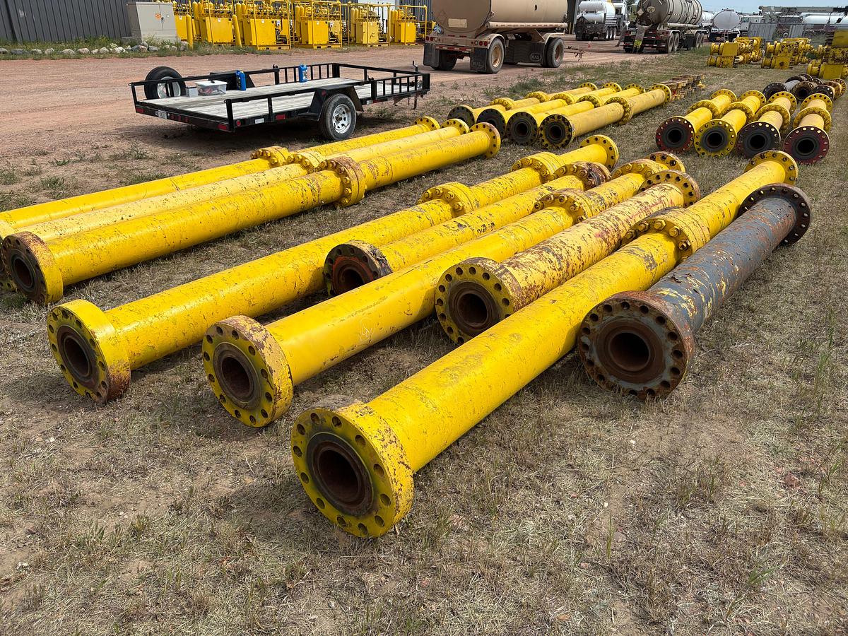 Used (12) assorted 7-1/16” spacer spools, 2’ to 10’L