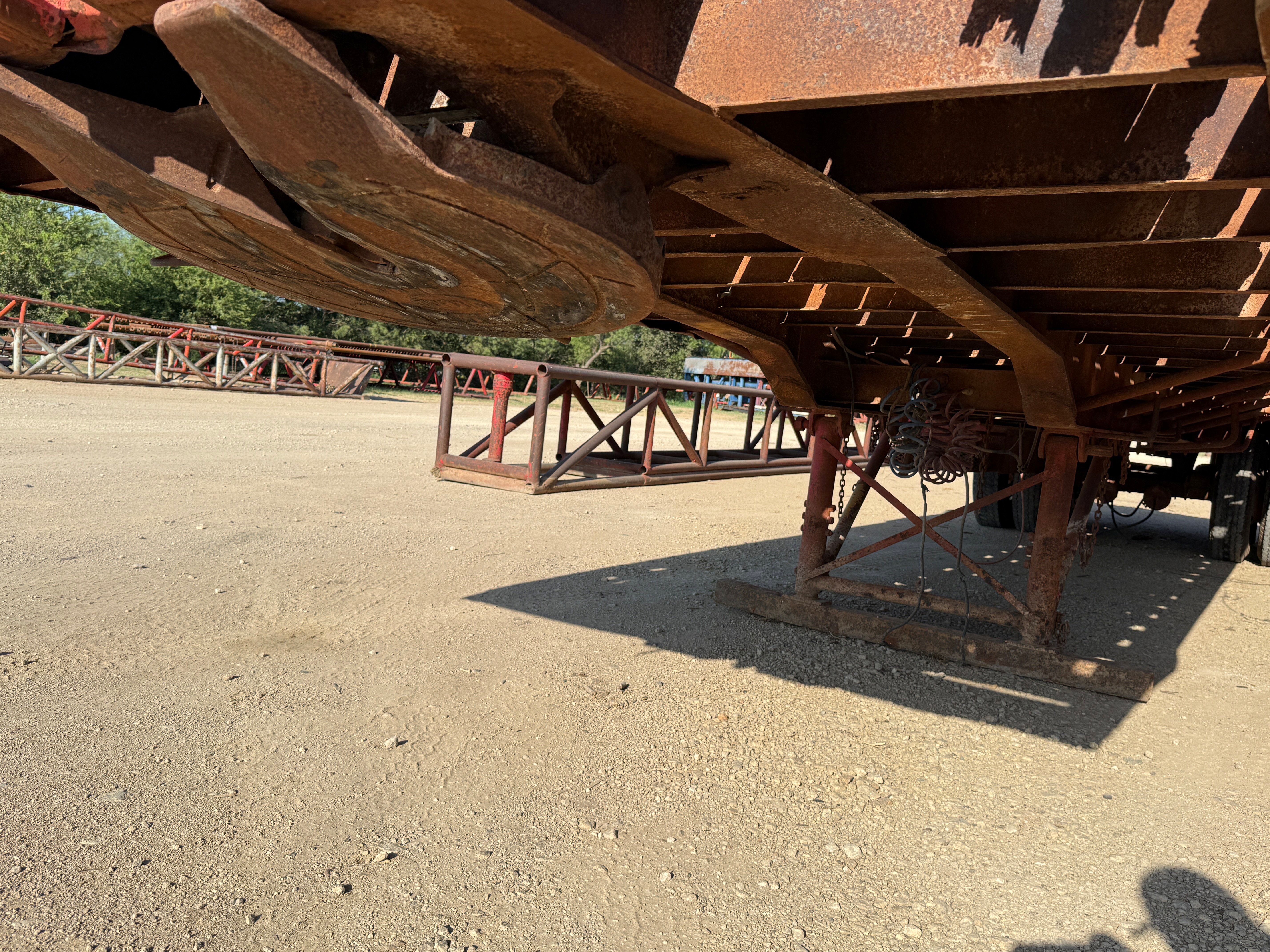 Used SHOPMADE 36’ x 96” T/A FLATBED OILFIELD FLOAT