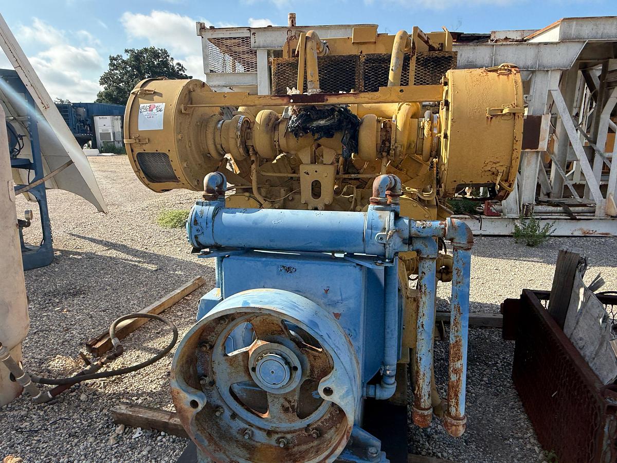 Used CATERPILLAR 3508 DI TTA DIESEL ENGINE W/ NATIONAL C-245-125 TORQUE CONVERTER & RADIATOR
