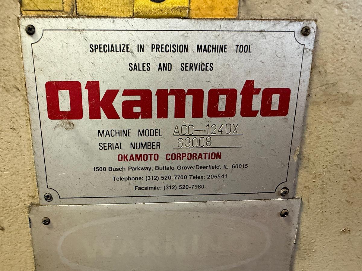Used OKAMOTO ACC-124DX 12"x24" 3-AXIS SURFACE GRINDER