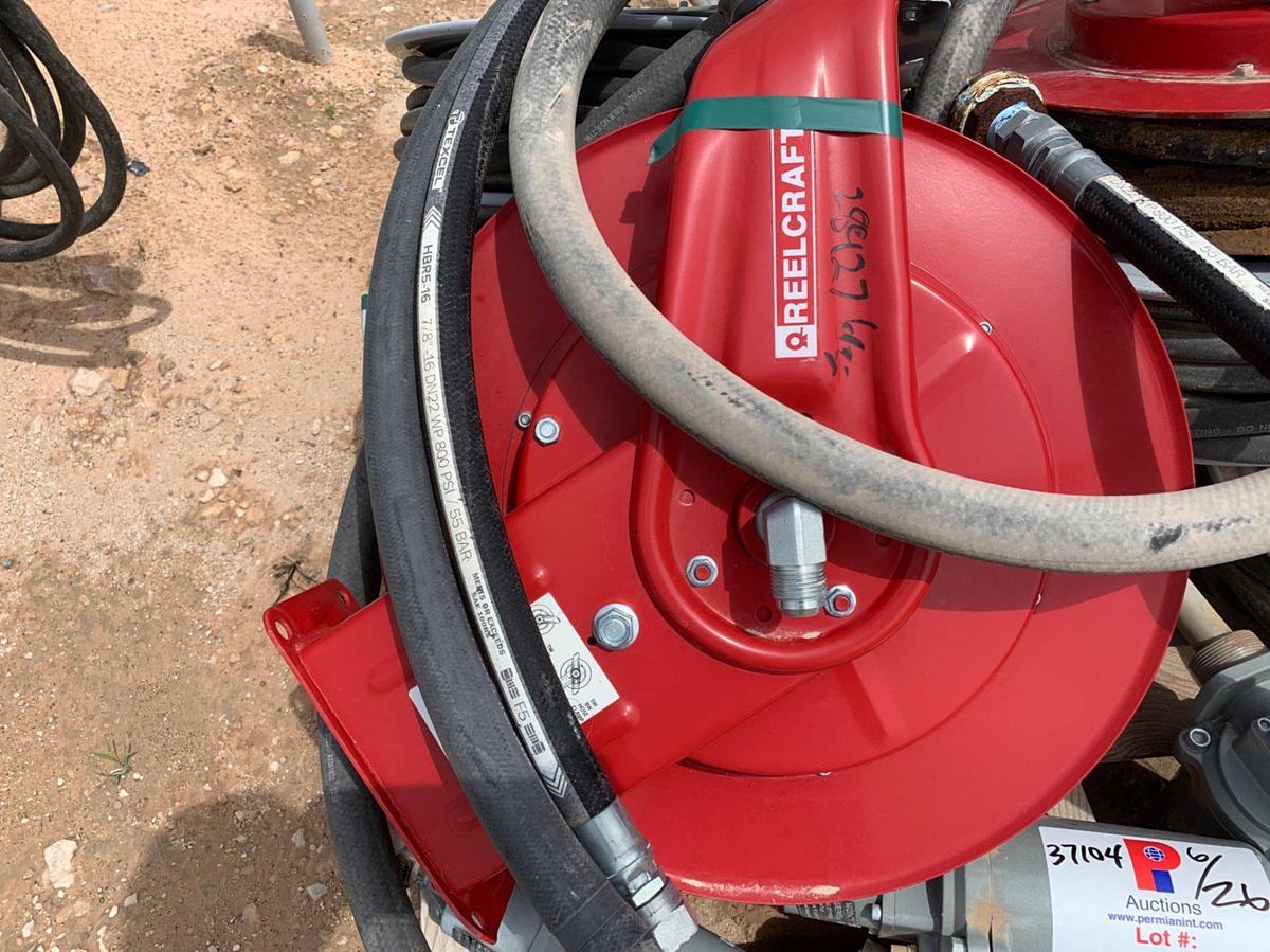 Used Pallet of Reel Craft Hose Reels w/ Lincoln Air Pumps