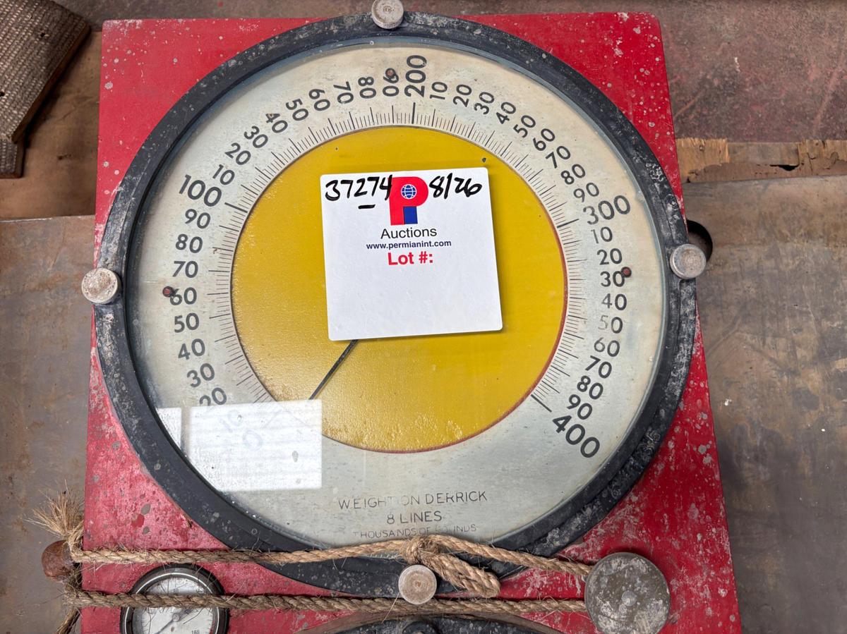 Used 2-dial weight indicator & 82” x 45” door