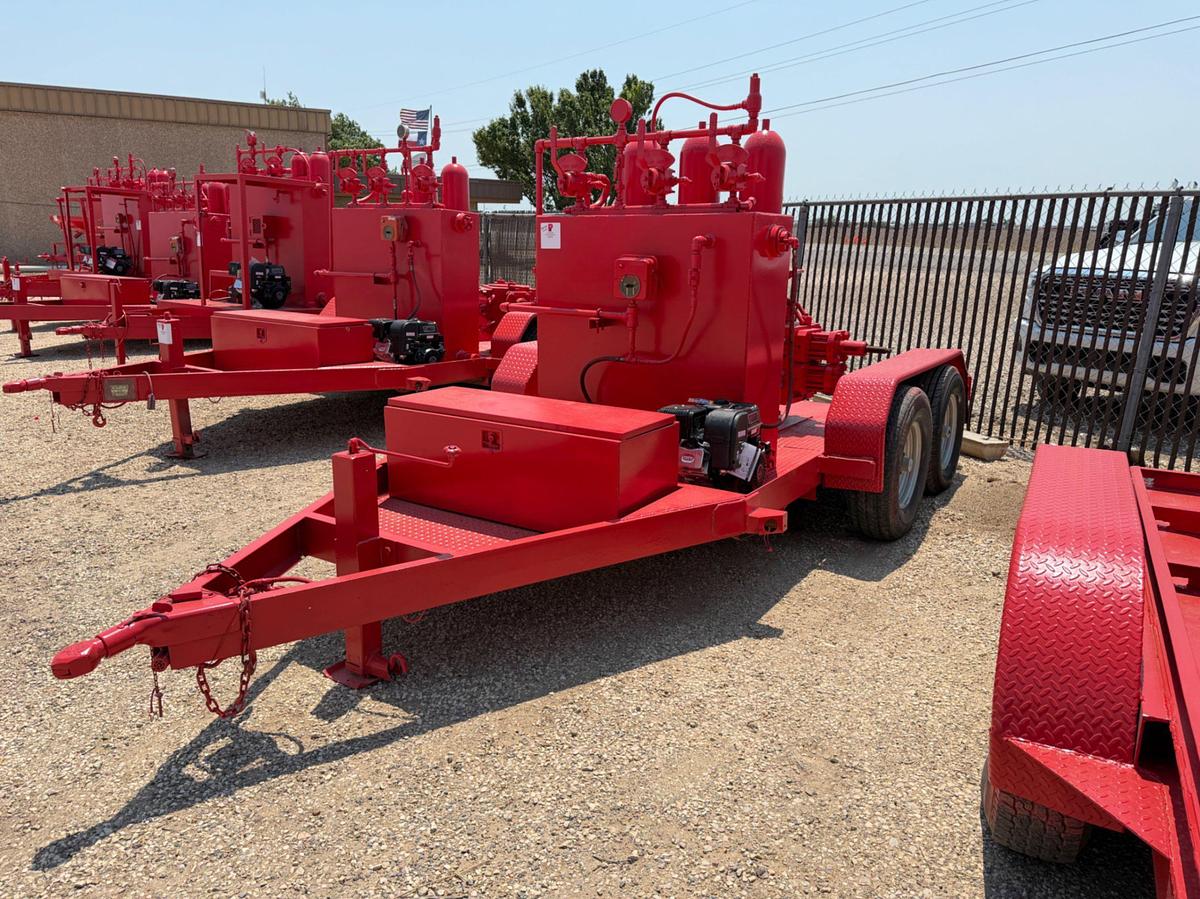 Used 3 station 3 bottle Closing Unit Trailer w/ Hyd. Dbl. BOP