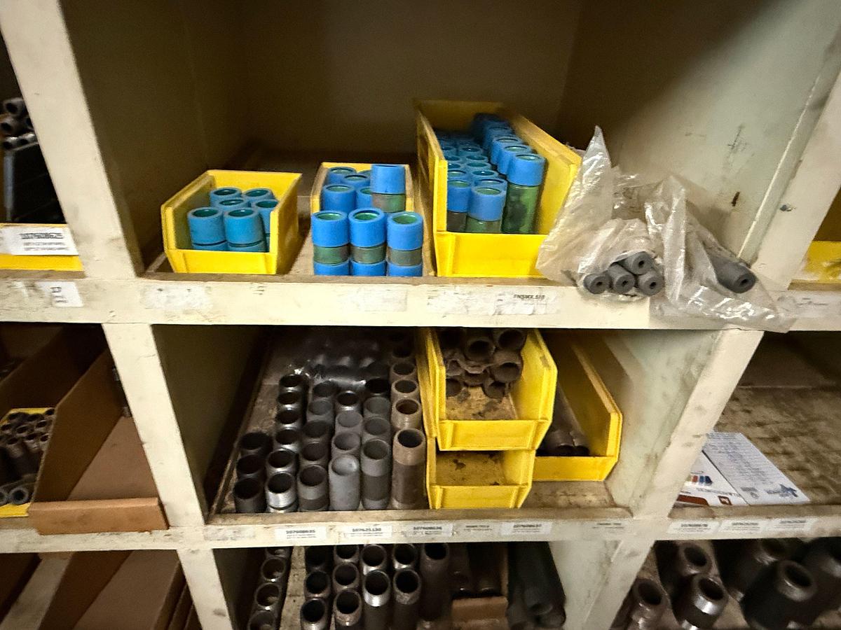 Used SECTION OF (300+) MOSTLY HEAVY WALL 1/4” THRU 2” OD PIPE NIPPLES