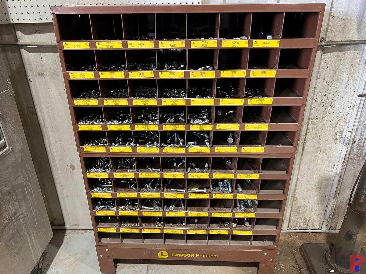 Used DELTA MODEL 17-950L DRILL PRESS, DELTA GRINDER, W/ BOLT, NUT & WASHER BIN