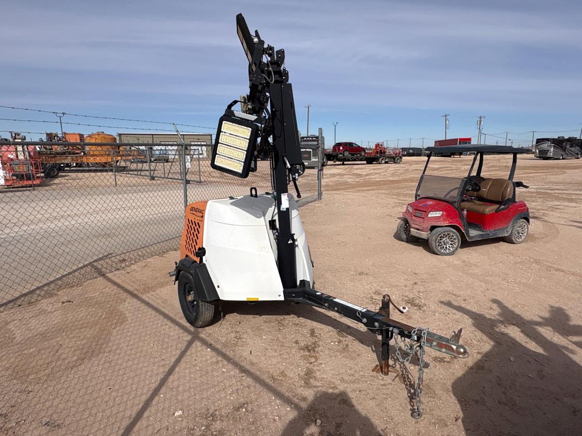 Used 2018 GENERAC MLT6SMD 6KW S/A BUMPER PULL LED LIGHT TOWER