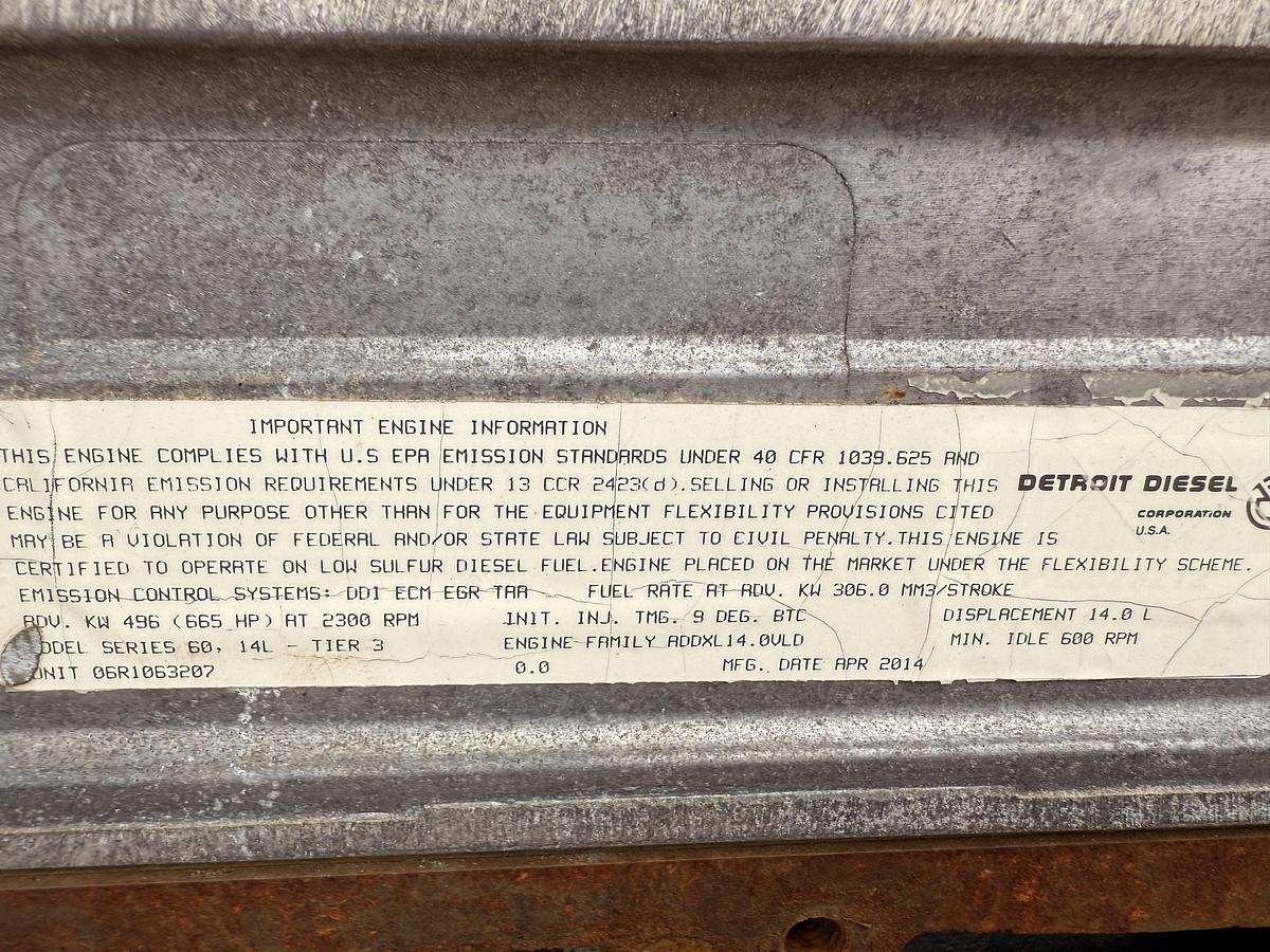 Used ELLIS WILLIAMS W-440 5K WP TRIPLEX WELL SERVICE PUMP SKIDDED P/B DETROIT SERIES 60 (INCOMPLETE)