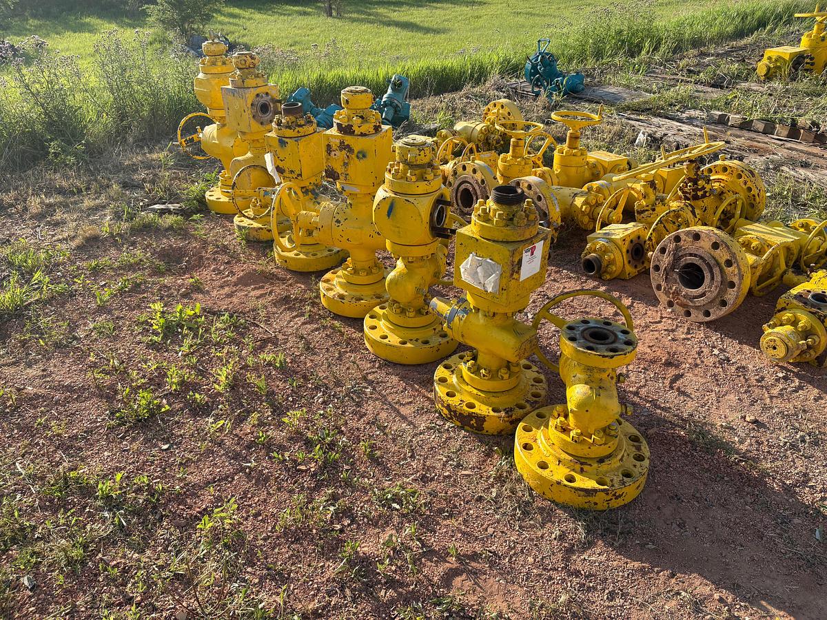 Used (17) 2-9/16” 5k gate valves w/ fluid crosses & adapter flanges
