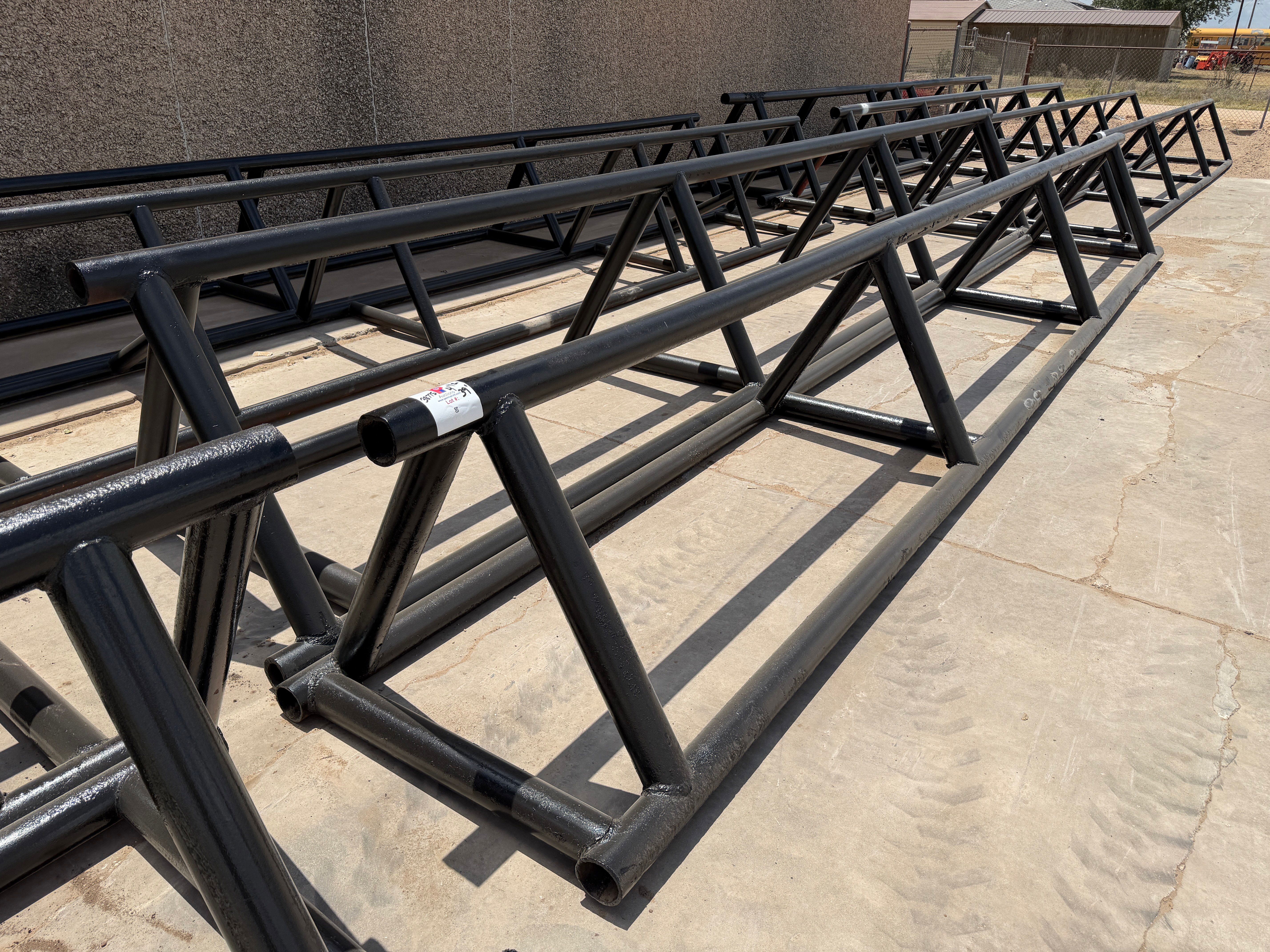 Used (2) Triangle Pipe Racks, mixed height
